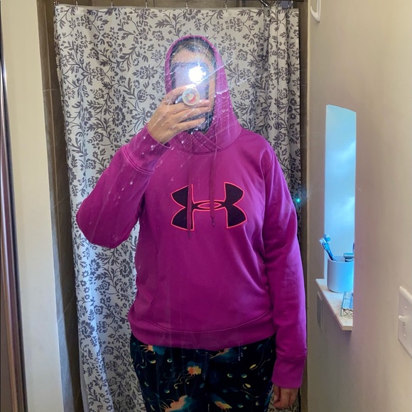 Under Armour Pink Semi-Fitted Storm Sweatshirt XL - Picture 8 of 16